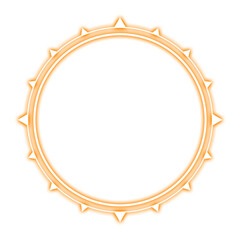 orange circle frame thorn light neon