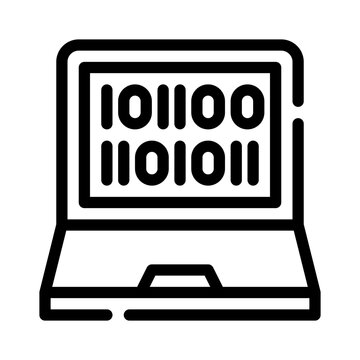 binary code line icon