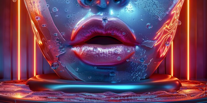  Wildly creative portable audio concepts integrating generative graphics that dance in sync with the outputted rhythms and melodies podium for poduct neon future