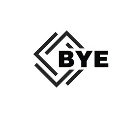 BYE letter logo design on white background. BYE logo. BYE creative initials letter Monogram logo icon concept. BYE letter design