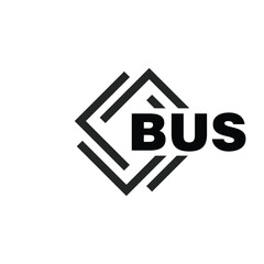 BUS letter logo design on white background. BUS logo. BUS creative initials letter Monogram logo icon concept. BUS letter design