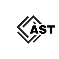 AST letter logo design on white background. AST logo. AST creative initials letter Monogram logo icon concept. AST letter design