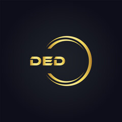 DED logo. D E D design. White DED letter. DED, D E D letter logo design. D E D letter logo design in FIVE, FOUR, THREE, style. letter logo set in one artboard. D E D letter logo vector design.