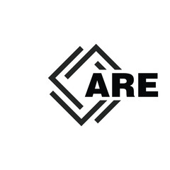 ARE letter logo design on white background. ARE logo. ARE creative initials letter Monogram logo icon concept. ARE letter design