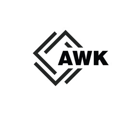 AWK letter logo design on white background. AWK logo. AWK creative initials letter Monogram logo icon concept. AWK letter design