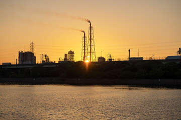 Obraz premium 浜寺公園の夕景