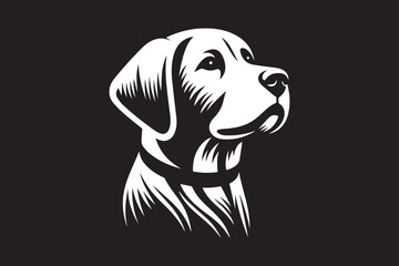 illustration silhouette image of a dog.