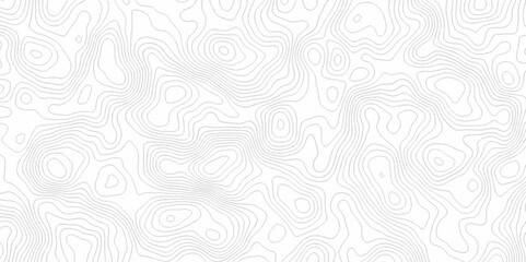 Abstract seamless pattern with lines Vector geography landscape Topo contour map on white background, Topographic contour lines.