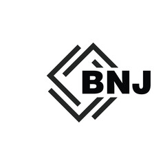BNJ letter logo design on white background. BNJ logo. BNJ creative initials letter Monogram logo icon concept. BNJ letter design