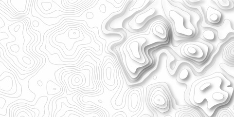 Obraz premium Abstract seamless pattern with lines Vector geography landscape Topo contour map on white background, Topographic contour lines.