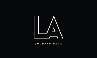 LA, AL, L, A Abstract Letters Logo Monogram