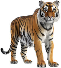 Obraz premium A tiger isolated on a transparent background PNG