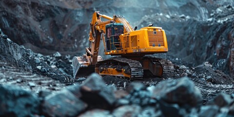 Robust Excavator in Action at a Large Mining Site