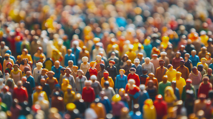 Colorful Crowd of Figurines
