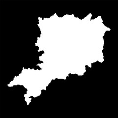 Vas county map, administrative district of Hungary. Vector illustration.