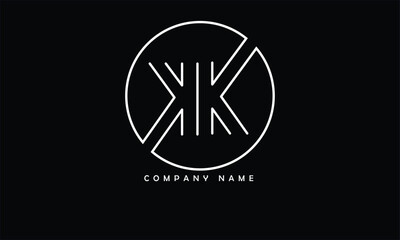 KK, KK Abstract Letters Logo Monogram