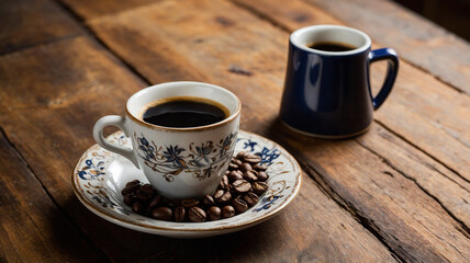 Cup of coffee on the table