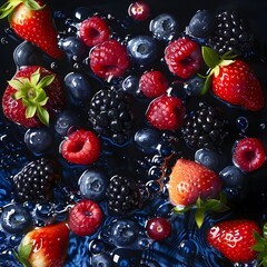 Exotic Berries and the Mesmerizing Black Pool: A Morning Dew Delight