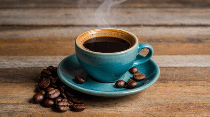 Cup of coffee on the table