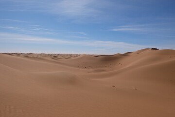 Sand dunes in the Sahara desert in Morocco