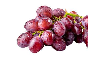 Fototapeta premium bunch of red grapes isolated on transparent background