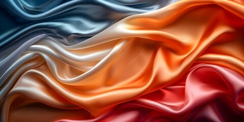 Obraz premium Stylish satin silk product display showcasing elegant fashion and design. Concept Satin, Silk, Product Display, Fashion, Style