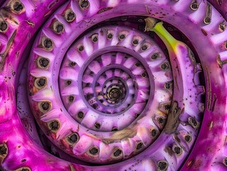 Spiraling Banana: A Kaleidoscope of Vibrant Colors in Dynamic Photography