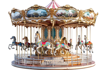 Carousel isolated on transparent background