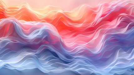 Obraz premium Ethereal Stream, Minimalist Abstract with Pastel Accents
