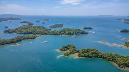 Obraz premium May 13 2024 Kujuku shima Islands, Sasebo City, Japan