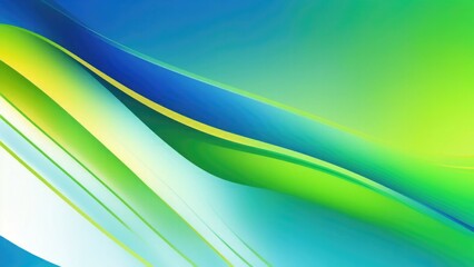 Fototapeta premium Green and Gold Gradient Soft Waving Lines with gradient blue Abstract Background