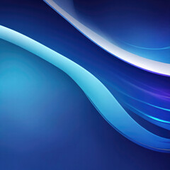 Fototapeta premium Blue and Gold Gradient Soft Waving Lines with gradient blue Abstract Background