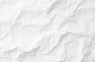 Obraz premium white crumpled paper texture background, white color