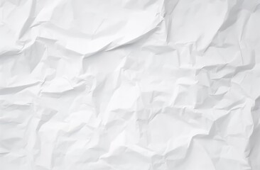  white crumpled paper texture background, white color