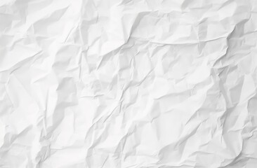  white crumpled paper texture background, white color