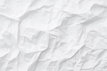  white crumpled paper texture background, white color