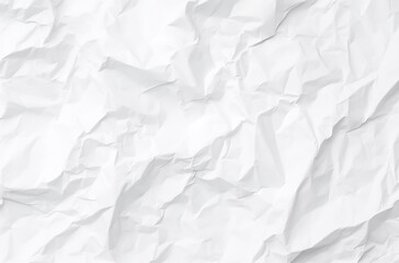 Fototapeta premium white crumpled paper texture background, white color