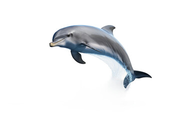 The Joyful Leaping Dance of the Dolphin on a White or Clear Surface PNG Transparent Background..