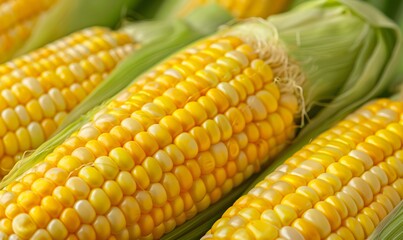 Fresh ripe organic yellow sweet corn, Generative AI