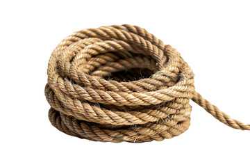Obraz premium Coil of rope isolated on transparent background