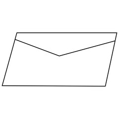 envelope outline vector illustration