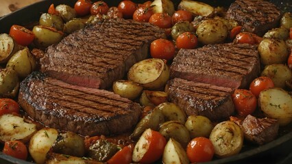 Grilled Steak and Vegetables