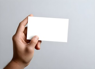 Hand and paper isolated on white background 