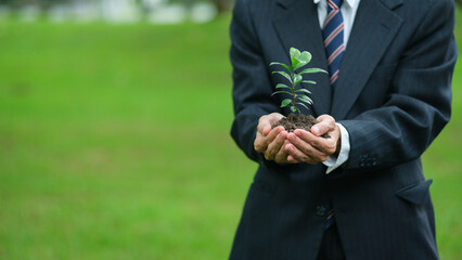 Collaboration between the government, the private sector and the public to help plant trees...