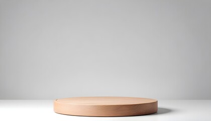 Psd wood podium product isolated on white