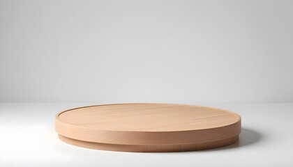 Psd wood podium product isolated on white