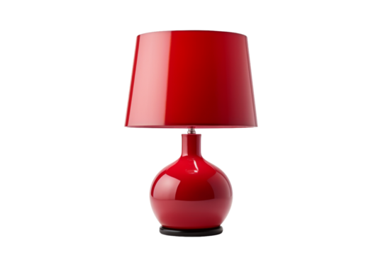 Crimson Illumination: A Passionate Glow on a White or Clear Surface PNG Transparent Background..