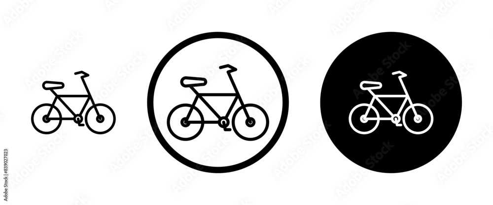 Poster bicycle icon vector set collection for web