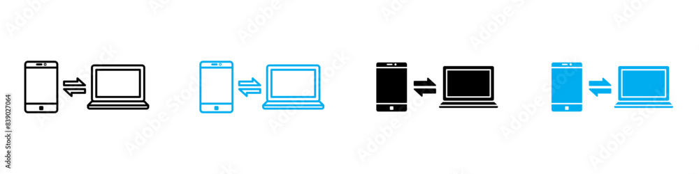 Poster data transfer icon vector set collection for web
