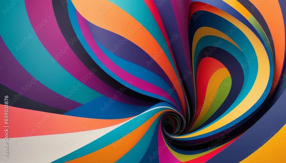 Poster a mesmerizing swirl of vivid colors creates a dynamic abstract pattern. the blend of bright hues and